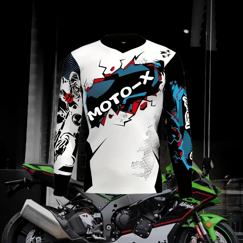 

Летняя и осенняя популярная велосипедная футболка с длинными рукавами и 3D-печатью, свободная, удобная и модная, новая модель 2025 года