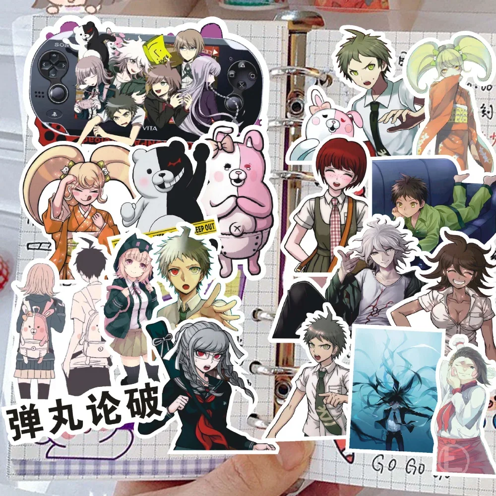 10/64Pcs Ins Style Animation Danganronpa Personalized Graffiti Waterproof Sticker Refrigerator Water Cup Skateboard Wholesale