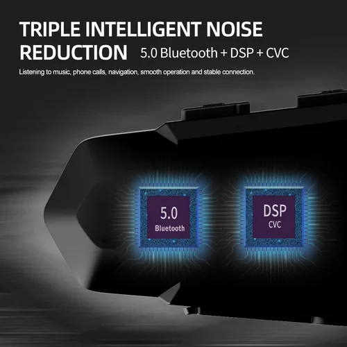 Imagen 2 del producto Kebidumei-intercomunicador Bluetooth para motocicleta, auriculares para casco, Intercomunicador para Moto, interfono impermeable de 30M, Walkie Talkie inalámbrico