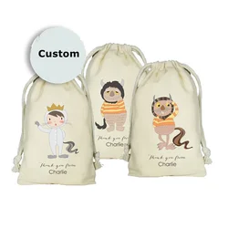 Wild Monster Things, Set of 20 Personalized Favor Bags, Wild Rumpus Birthday Party, Wild Things Birthday Party Favor Bags