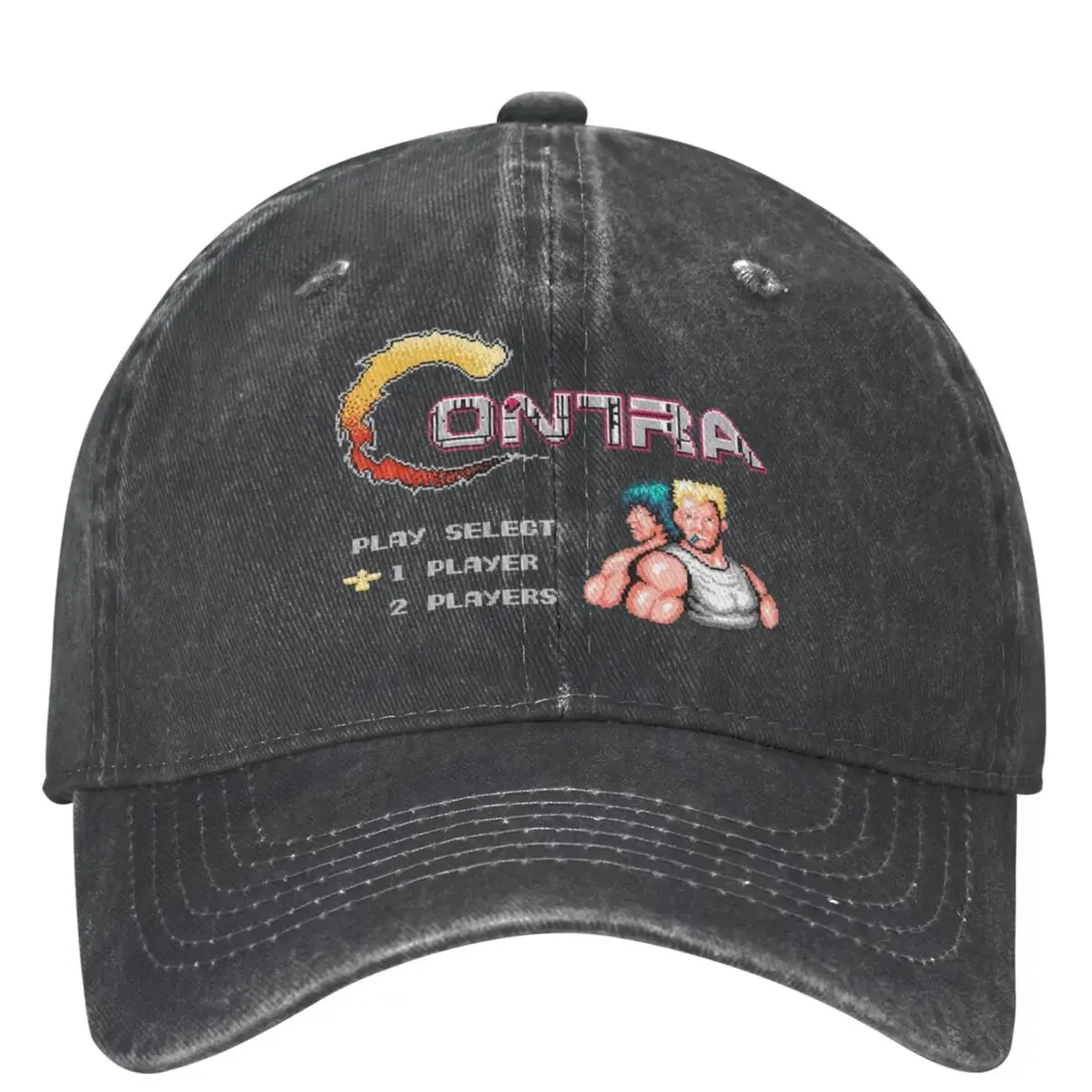 

Contra Gaming Video Game Merchandise Men Women Baseball Cap Distressed Washed Caps Hat Vintage Outdoor Activities Casquette