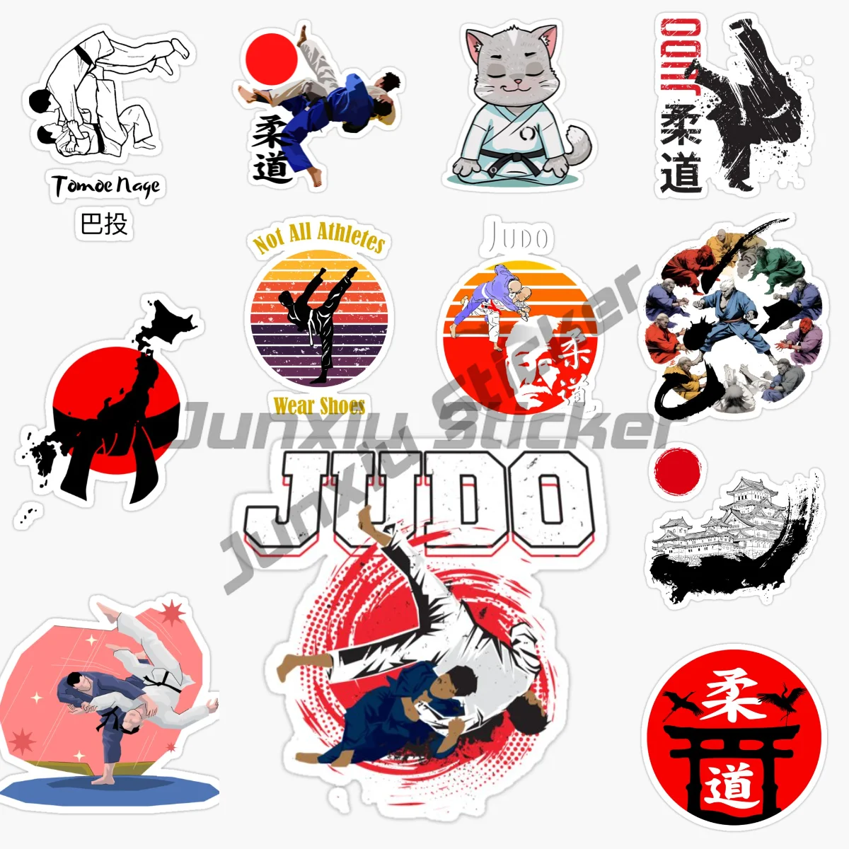 

Judo Jujitsu Car Stickers, Vinyl Self-adhesive Decorative Stickers, Car Accessories Suitable for Motorcycle Decals