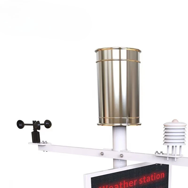 جهاز اختبار، هطول الأمطار، سرعة الرياح، درجة حرارة الهواء والرطوبة، الإشعاع الشمسي2025 نظام مراقبة الطقس الجديد للأراضي الزراعية 7 في 1