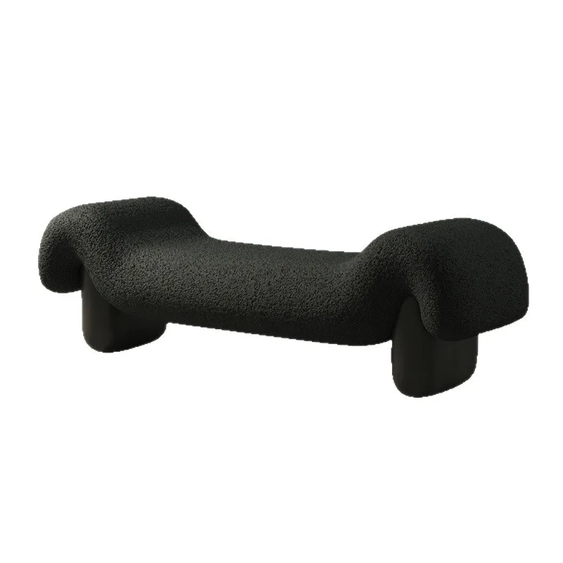 

Wabi Stillwind Small Apartment Creative Bedside Bench Sofa Italian Minimalist Granular Fleece Door Change Shoes