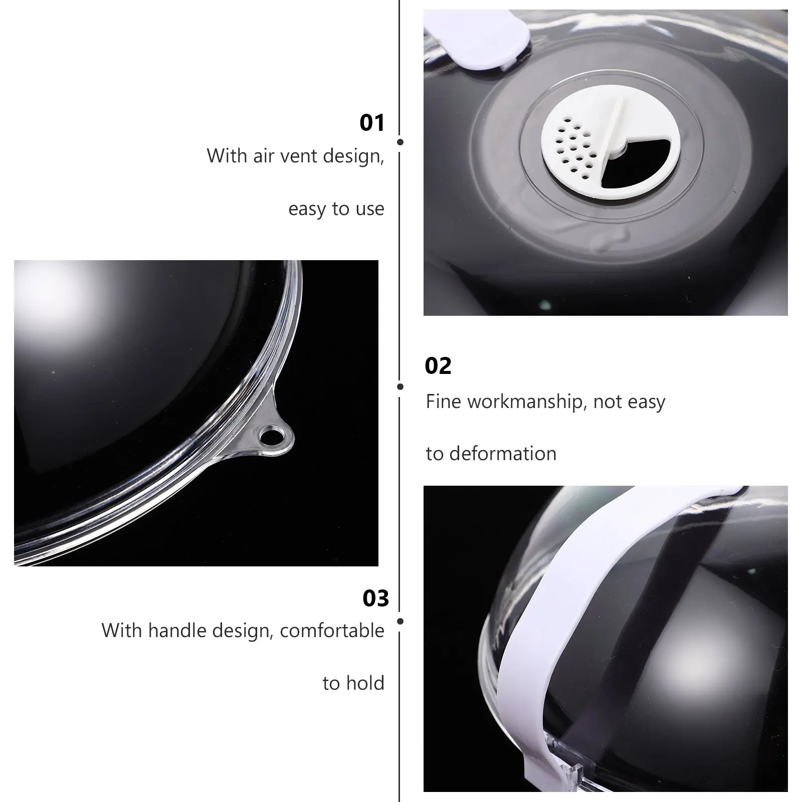 

-Resistant Food Microwave Splatter Lid Pp Material Kitchen Home Use Microwave Oven Heating Cover Fresh Keep Dish Lid