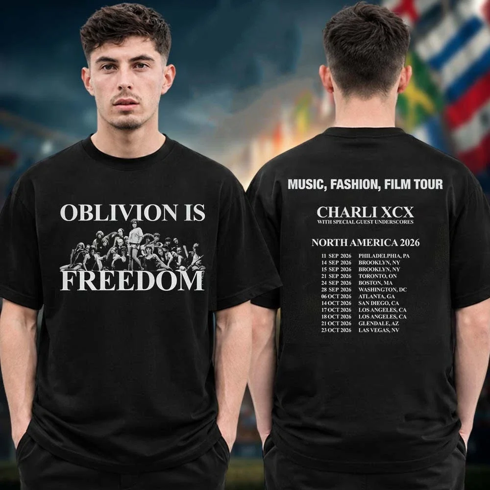 Charli XCX 2026 Music Fashion Film Tour Surroundings Graphic Printed T-shirt Men Women and Kids Fan-related Merchandise T-shirt