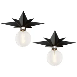 Minimalist Gold Iron Star Ceiling Light Home Decoration E27 Bedroom Lamps Modern Living Room Ceiling  Lighting Fixtures