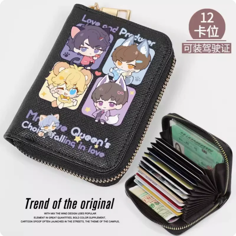 Love Producer Victor Lucien Anime Zipper Wallet Women Fold Bag Multi Card Coin Pocket Holder Fashion Wallet Gift