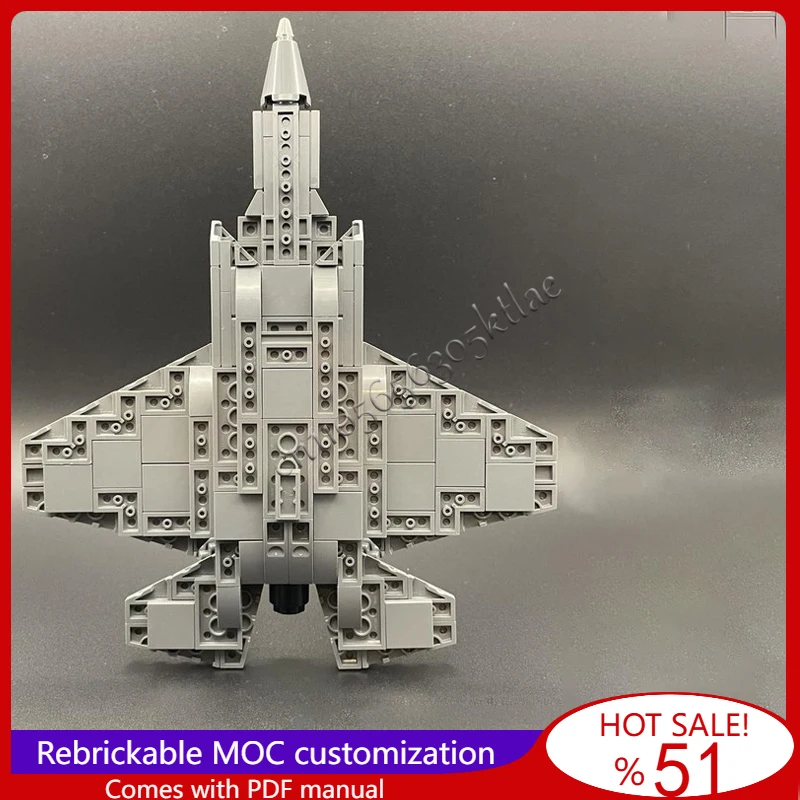 234 أجزاء 1:72 مقياس F 35C نموذج طائرة مقاتلة MOC اللبنات الطوب التجمع الإبداعي لعب الأطفال هدايا عيد الميلاد شعبية #5