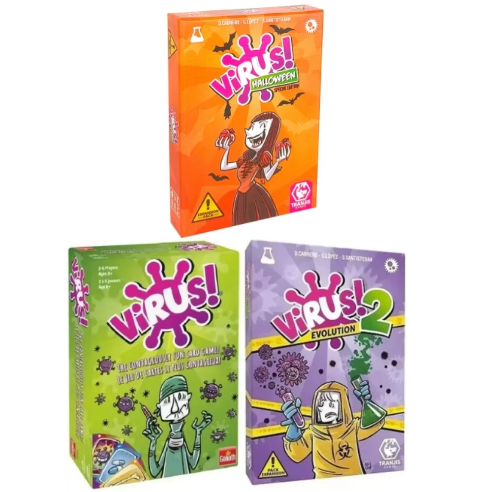 In Spanish Version In English Virus Card Game The Contagiously Virus 3 Card Correct Version Party Game For Fun Family Games