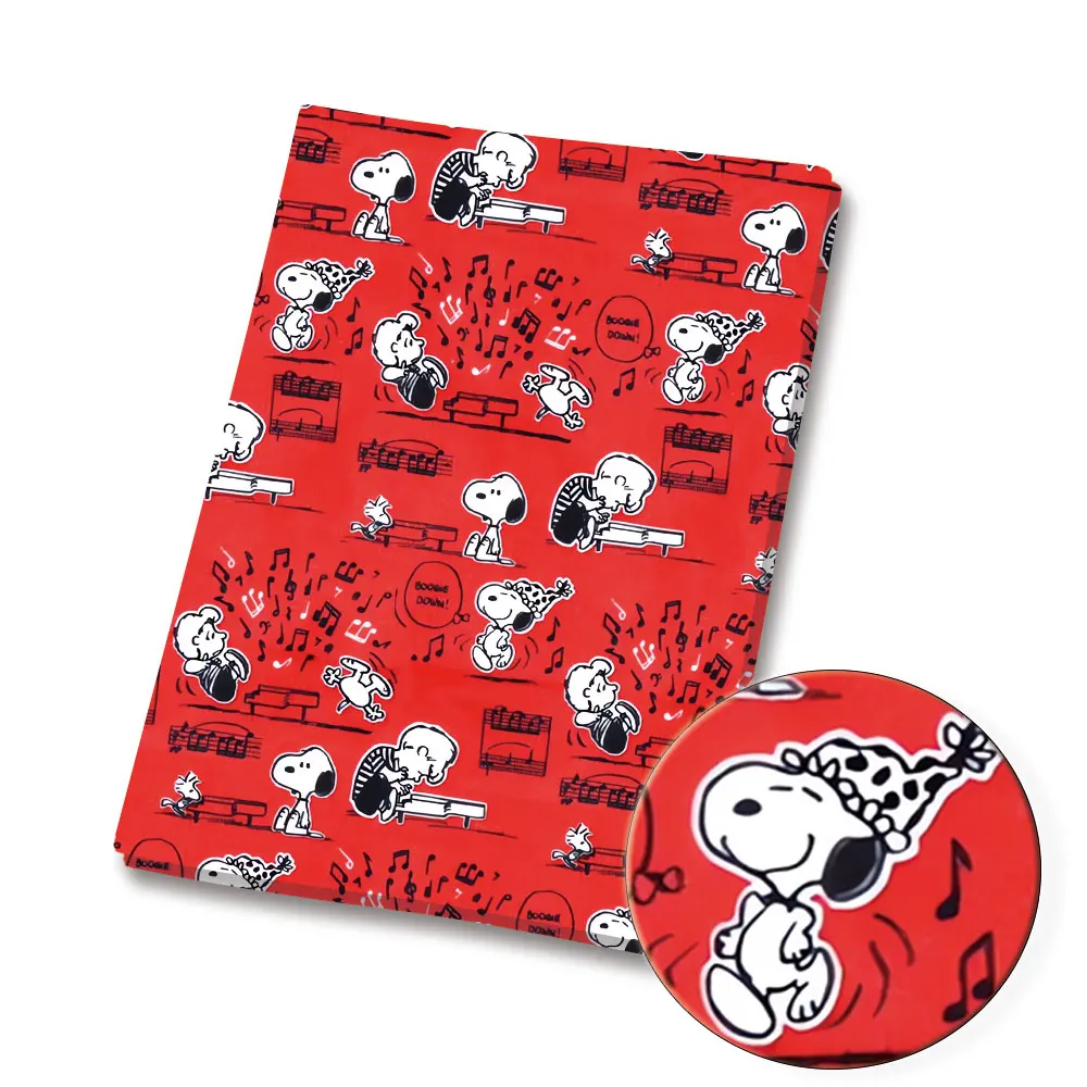 Tecido dos desenhos animados quente diy140 * 50cm costura artesanal retalhos acolchoado vestido de bebê casa folha tecido impresso costura crianças fabri