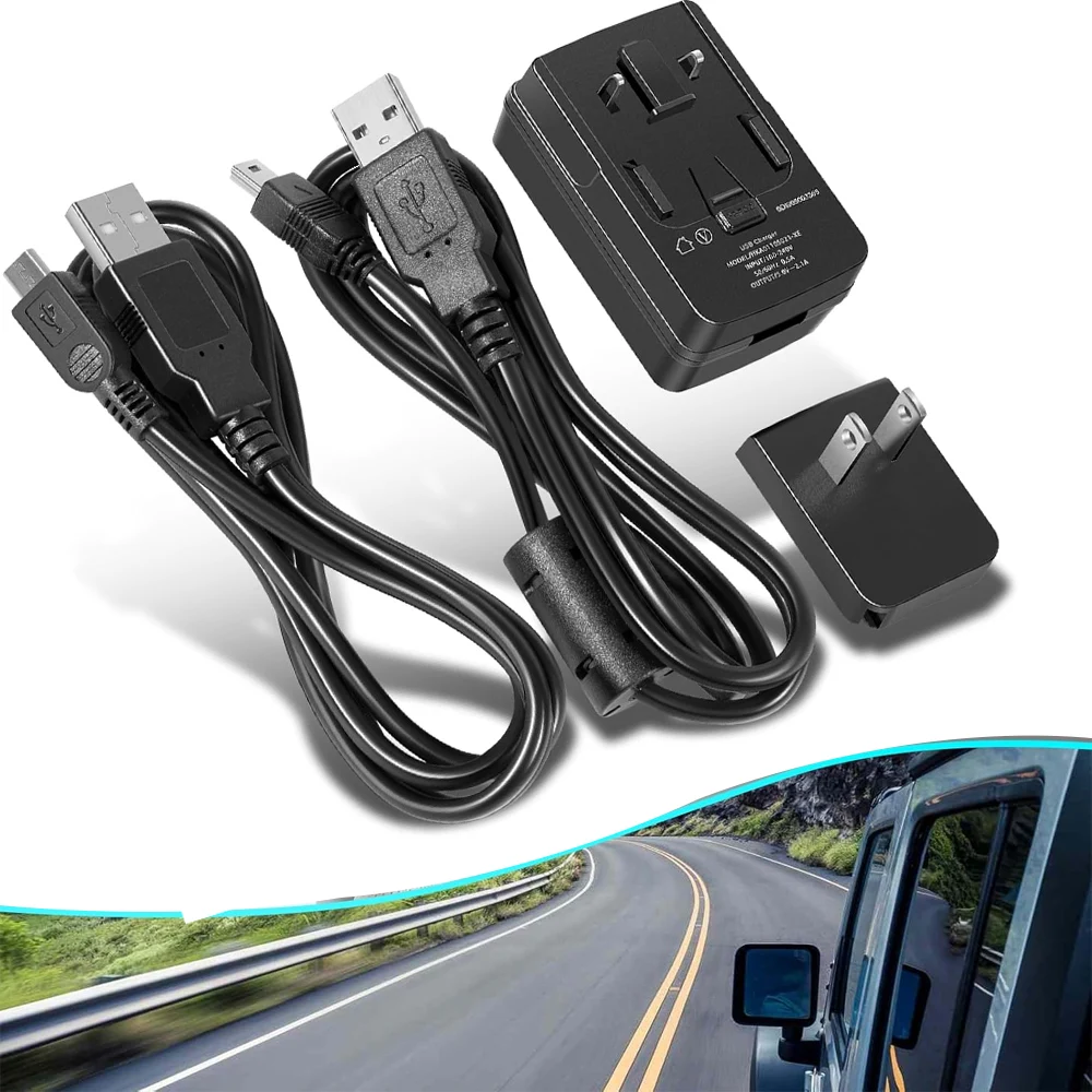 010-11478-02 Комплект кабелей для зарядного устройства переменного тока с адаптером 110 В подходит для Garmin GPS 560LT, 570/760LMT, 2455/2457/2495/2497/2557/2589/2597