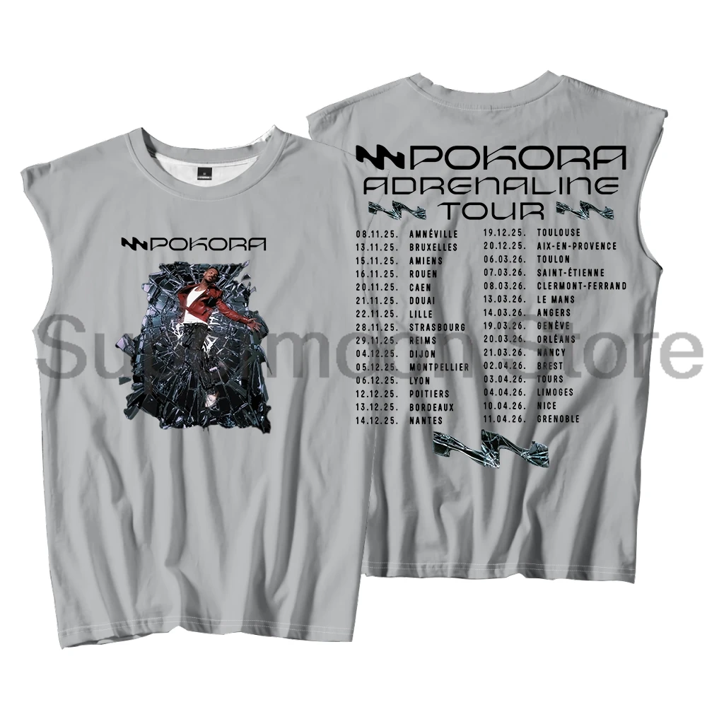Matt Pokora Merch M Pokora Adrenaline Tour 2025 Tank Tops Unisex Sleeveless Vest Women Men Outdoor Streetwear Tops