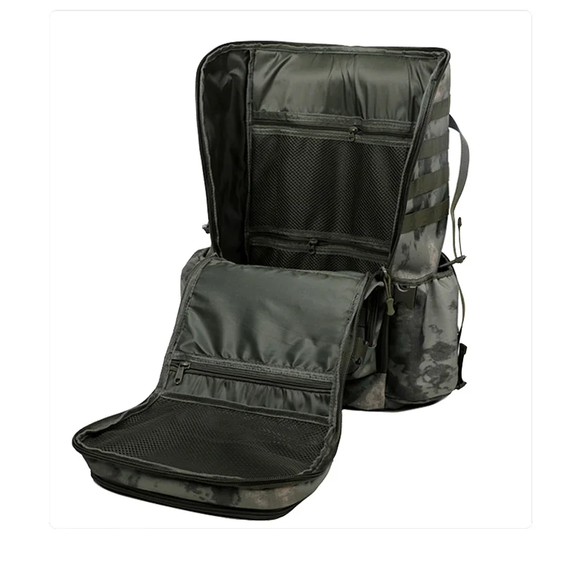 Imagem -04 - Mochila de Camuflagem Tática Multifuncional Paramilitares Grande Capacidade Montanhismo Camping Bolsa Esportiva Fãs