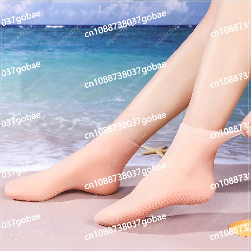 Water Socks Silicone Wetsuit Socks Diving Snorkeling Non-Slip Sneaker Shoes Soft Material Beach Sandals Comfortable Aqua Shoes