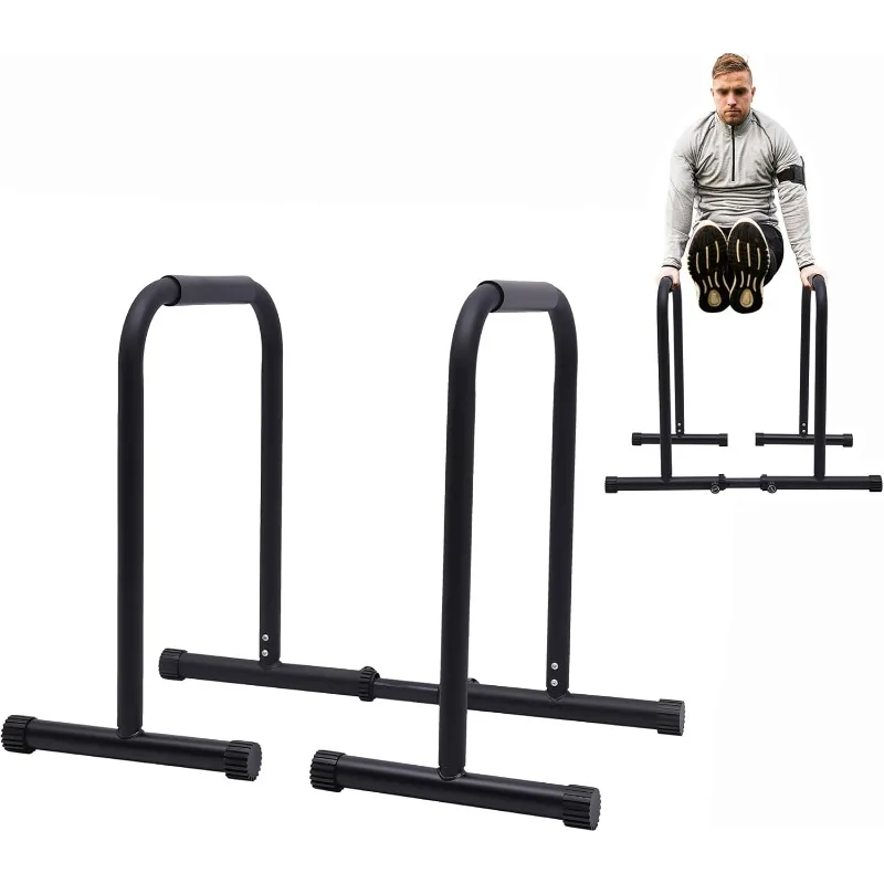

Dip Bar, Adjustable Parallel Bars for Home Workout, Dip Station with 440lbs Loading Capacity, Heavy Duty Parallel Bars Workout E