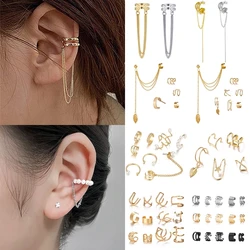 New Long Tassel Ear Cuff Multilayer No Piercing Hook Clip Earrings for Women Simple Temperament Fashion Jewelry Gift