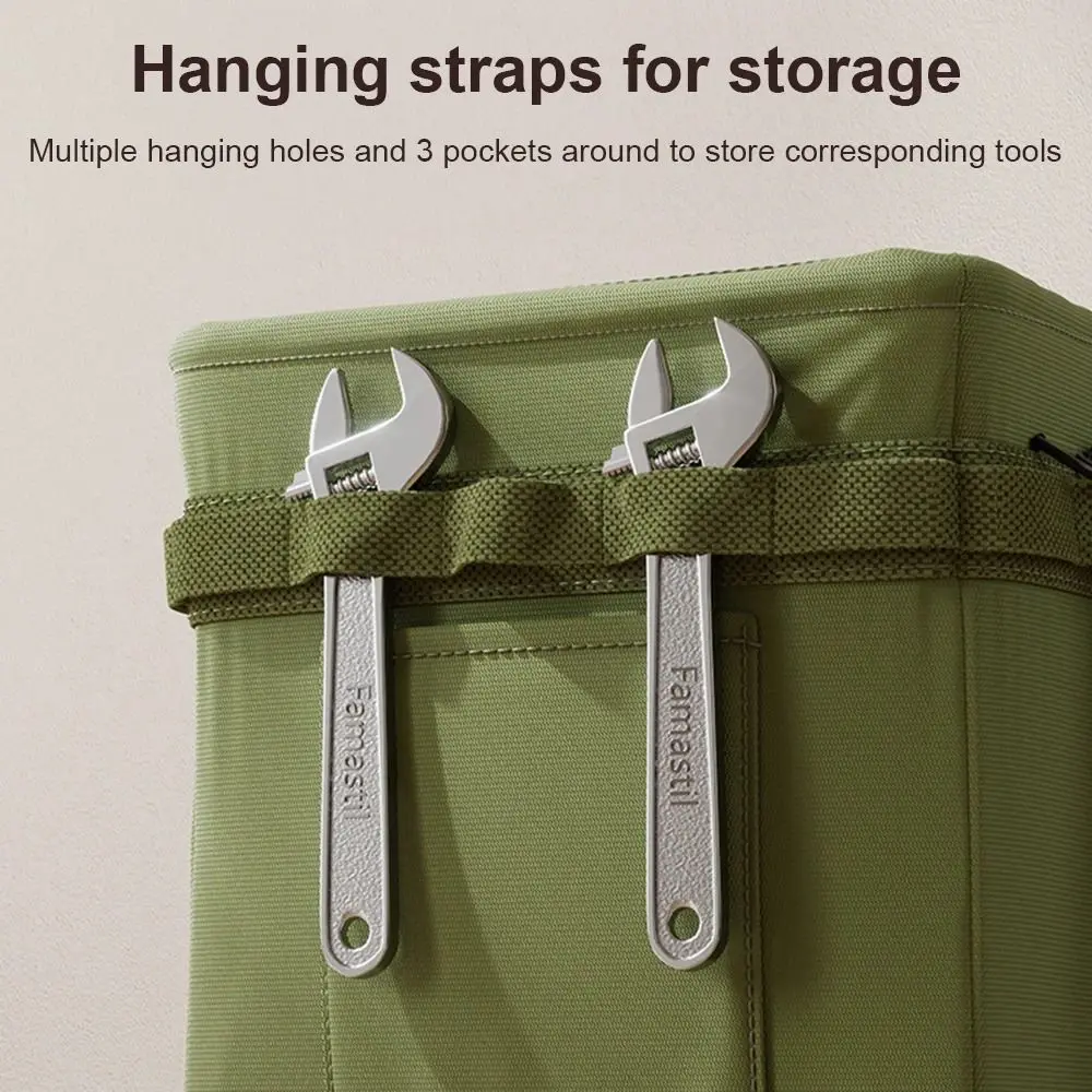 Oxford Camping Storage Handbag Large Capacity Foldable Tool Folding Carrying Bag Durable PE Plate Camping Storage Tool Bag