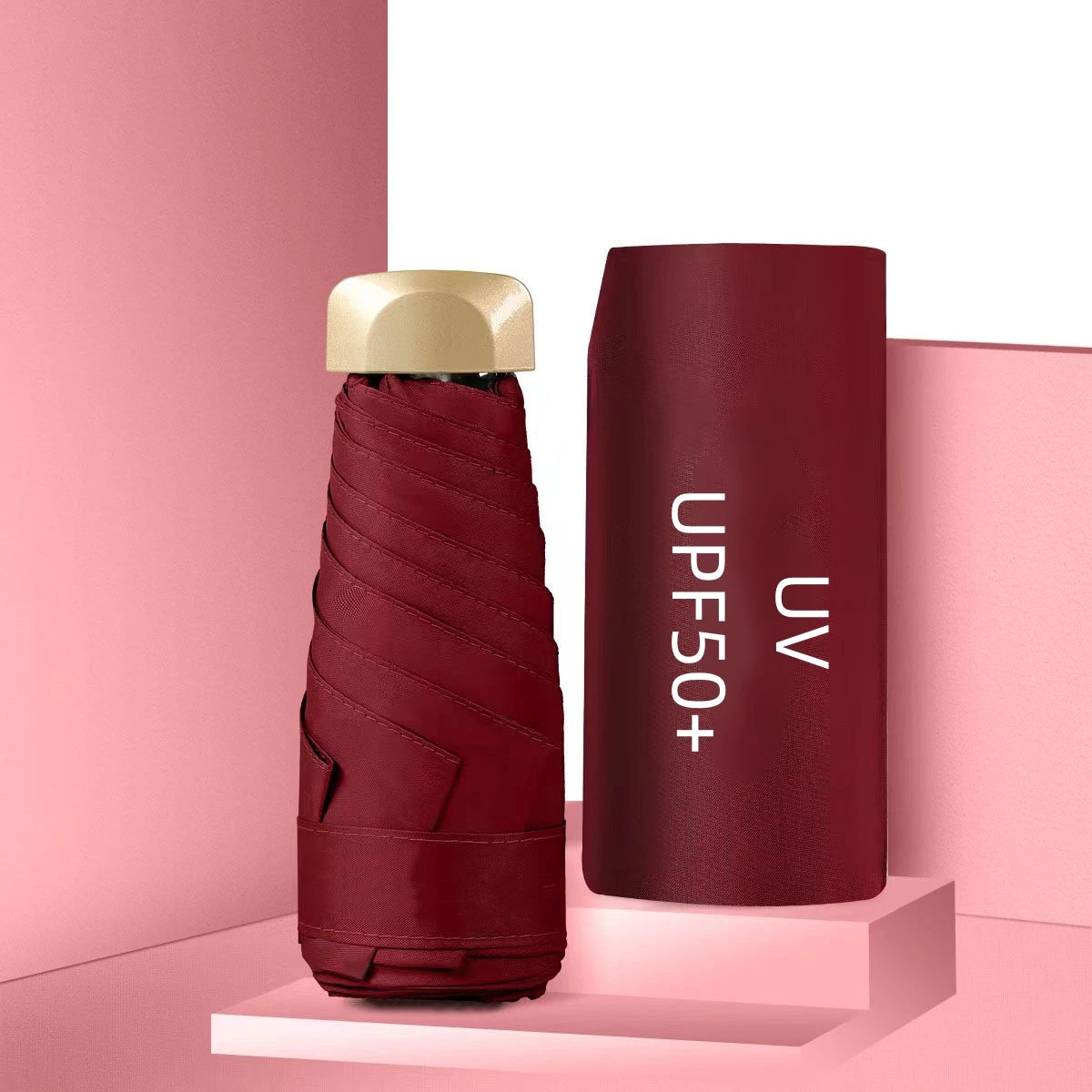 80% Rabatt auf Mini-UV-Regenschirm kleine Tasche Reise Regen Sonnenschirm Vinyl faltbaren Sonnenschutz Regenschirm upf50 tragbare Kapsel Regenschirme