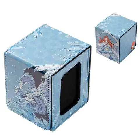 Yugioh Ice Barrier Dragon Deck Box Yu-Gi-Oh! TCG OCG PTCG Trading Cards Pu Leather Storage Box 100+