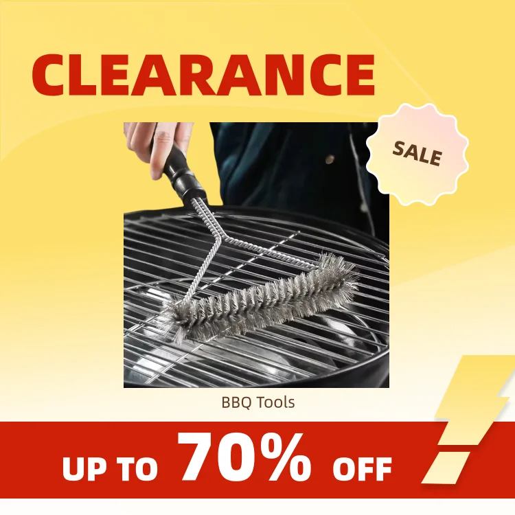 Clearance_Triangular Wire Grill Brush Stainless Steel Nonstick Heat Resistant Grill Cleaning Tool Efficient and Safe Kitchen Acc