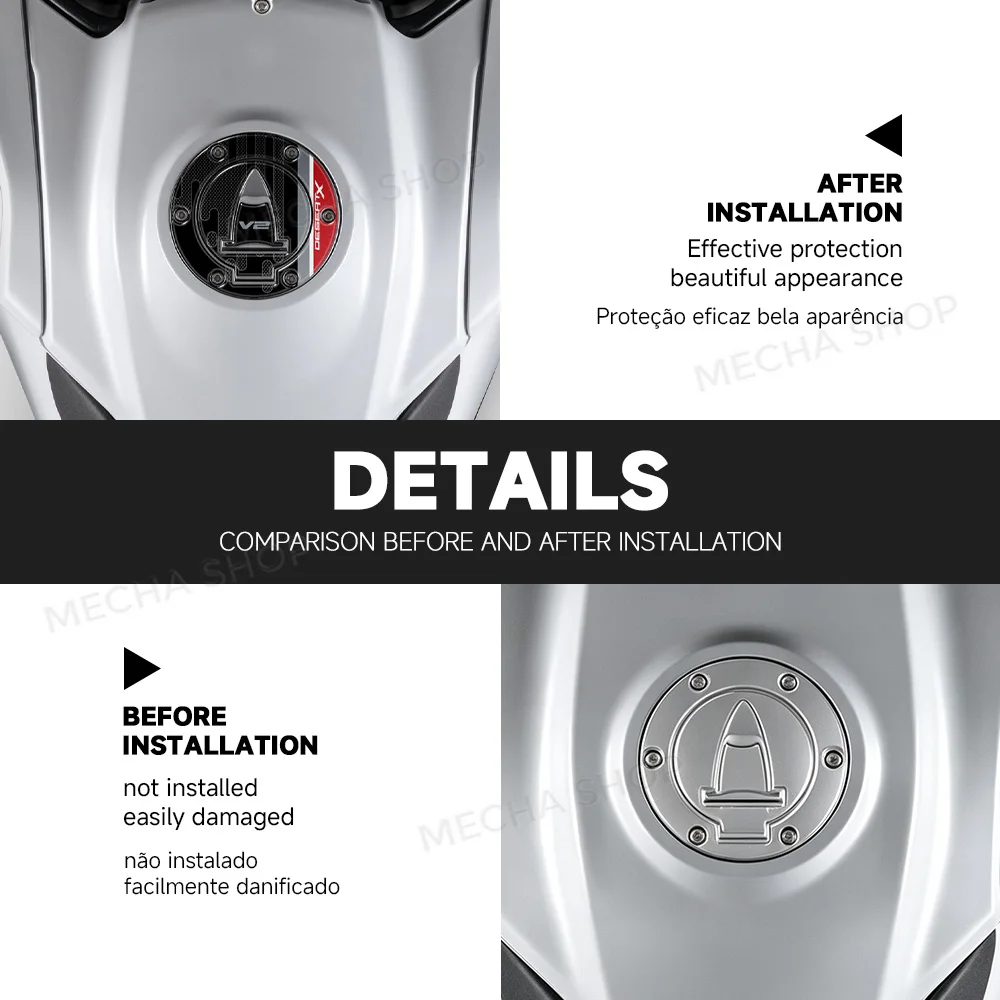 For DesertX 2026 Accessories Tank Cap Protection 3D Sticker Decal Kit 4