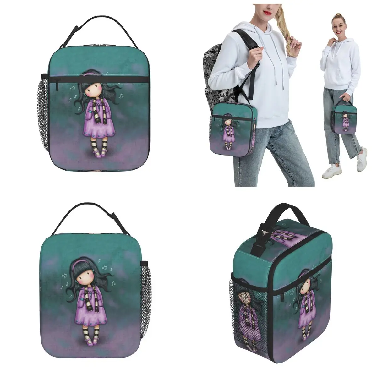 Santoro Gorjuss Doll Insulated Lunch Bag Thermal Bag  Lunch Container Little Song Large Tote Lunch Box Food Handbags Outdoor