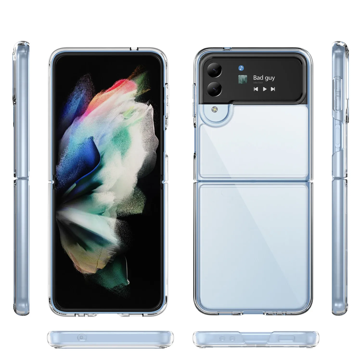 Clear Ultra Thin PC Case for Samsung Galaxy Z Flip 4 7 6 5 5G flip7 flip6 Flip4 Flip5 Flip2 Flip3 Flip 3 2 Anti-Knock Phone Bag image 5