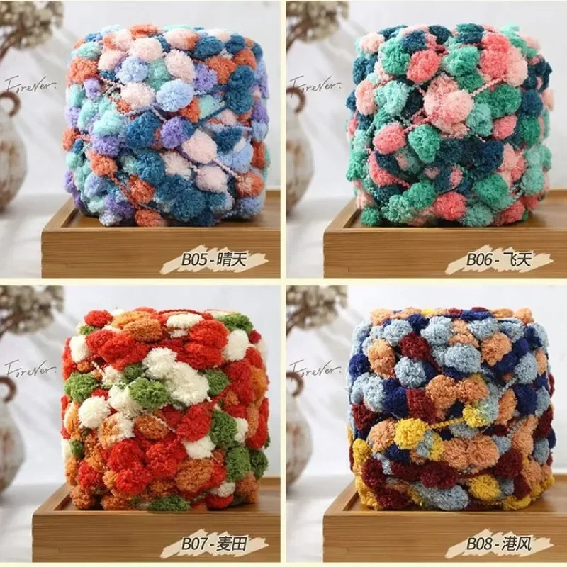 100g/Ball Thick Ball Yarn Solid Color Yarn Snow Pom Pom Polyester Yarn for Hand Knitting Blanket Cushion Line Crochet Mat Thread