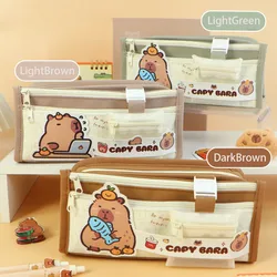 1pcs Kawaii Cute Pencil Cases Large Capacity Canvas Pencil Bag Pouch Holder Box for Student Stationery School Supplies