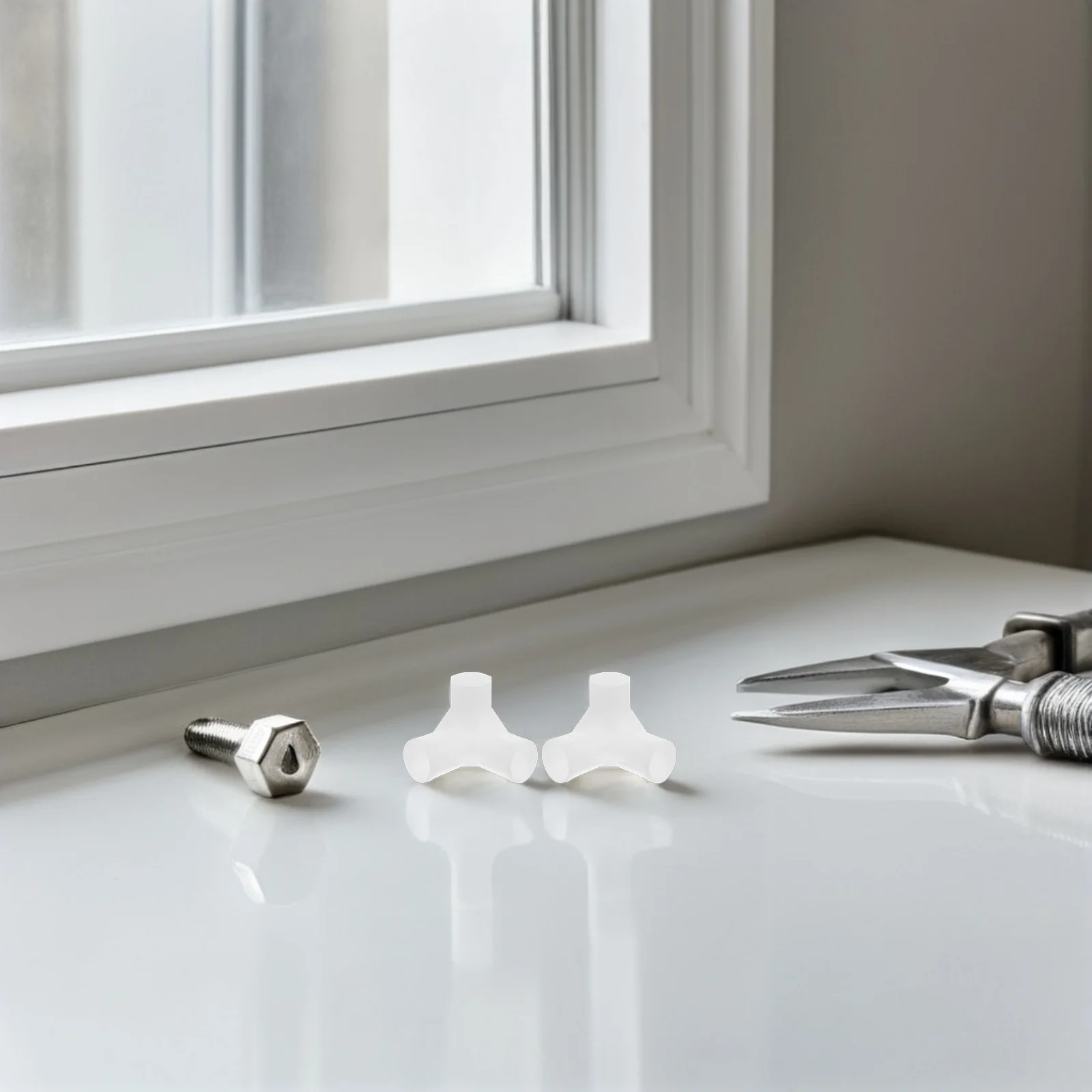 10Pcs Closet Rod Connector Tee Multi-Purpose 3-Way Adjustable Coupling for Wardrobe Shoe Rack Dryer Rod Link Connector