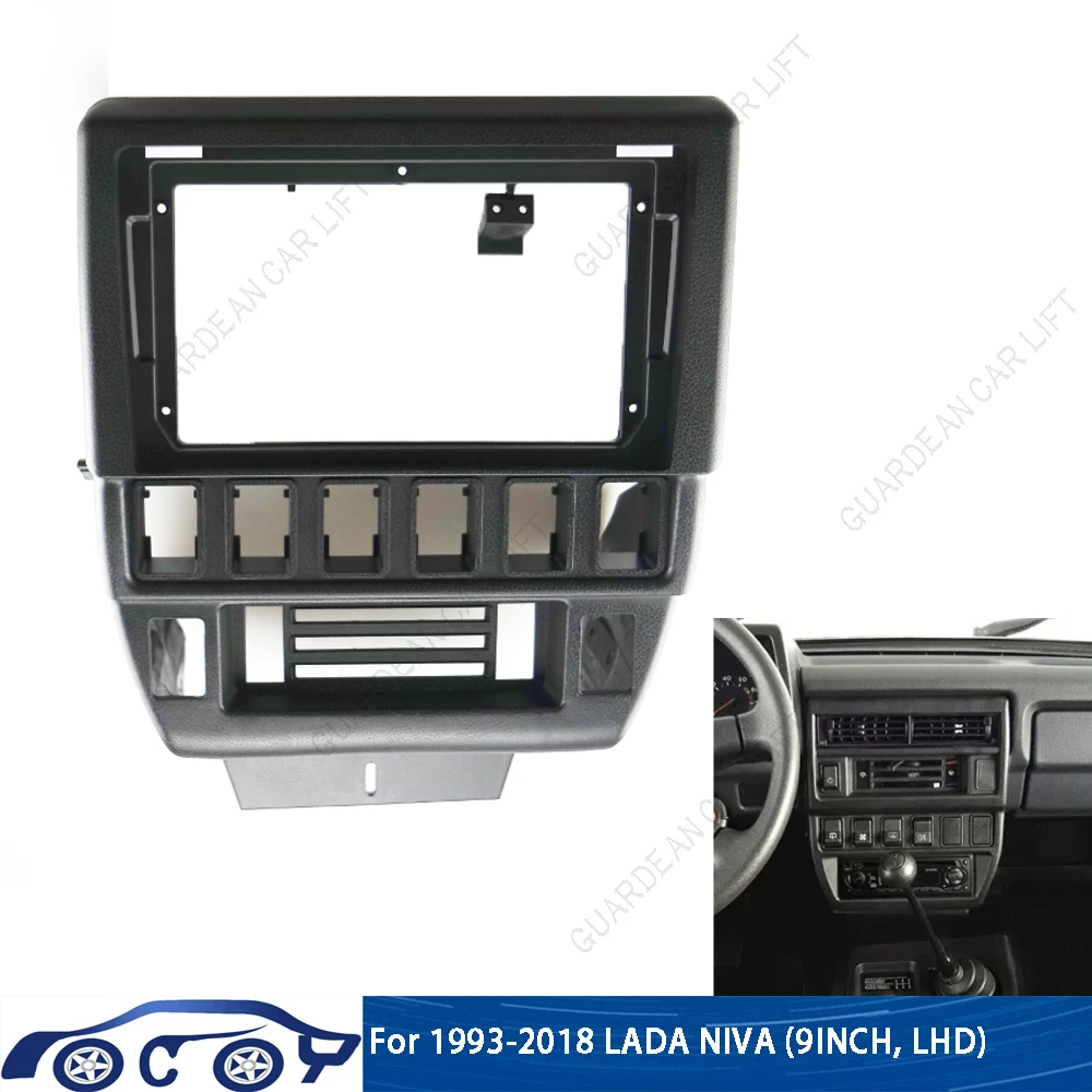 

9 Inch Car Fascia Radio Panel For Lada Niva 1993-2018 2 Din Android Video Stereo Face Frame Head Unit