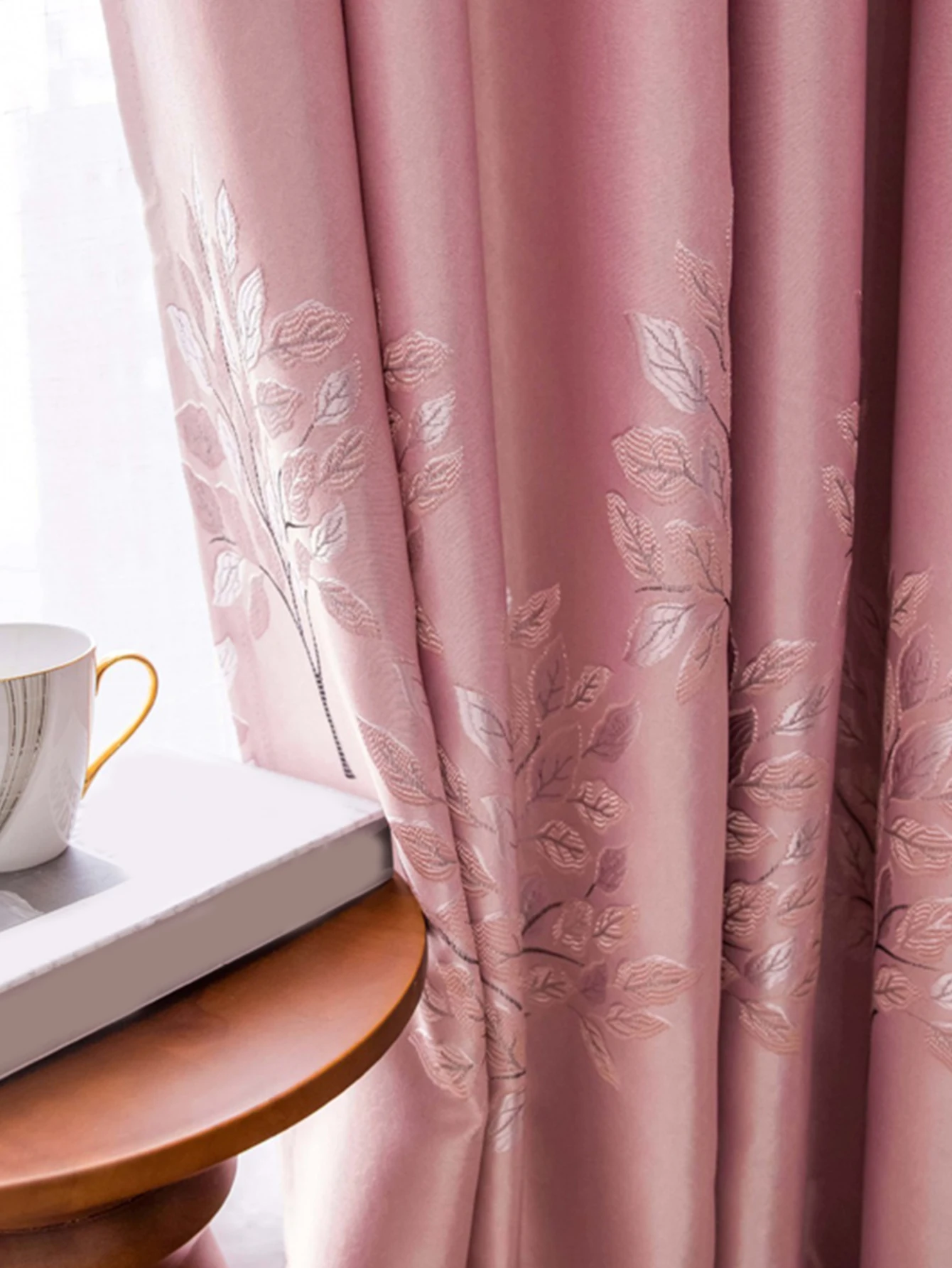 Thickened Full Blackout Pink Curtains Fresh Countryside Living Room Bedroom Insulation Light blocking Simple Sunshade Cloth