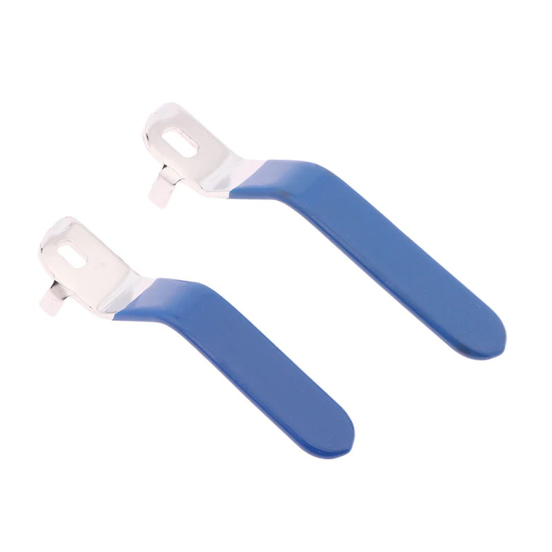 1pcs Valve Handle Lever Handle Iron Chrome Plated Replacement Quarter Turn With Plastic Grip Blue For DN20 Ball Valve