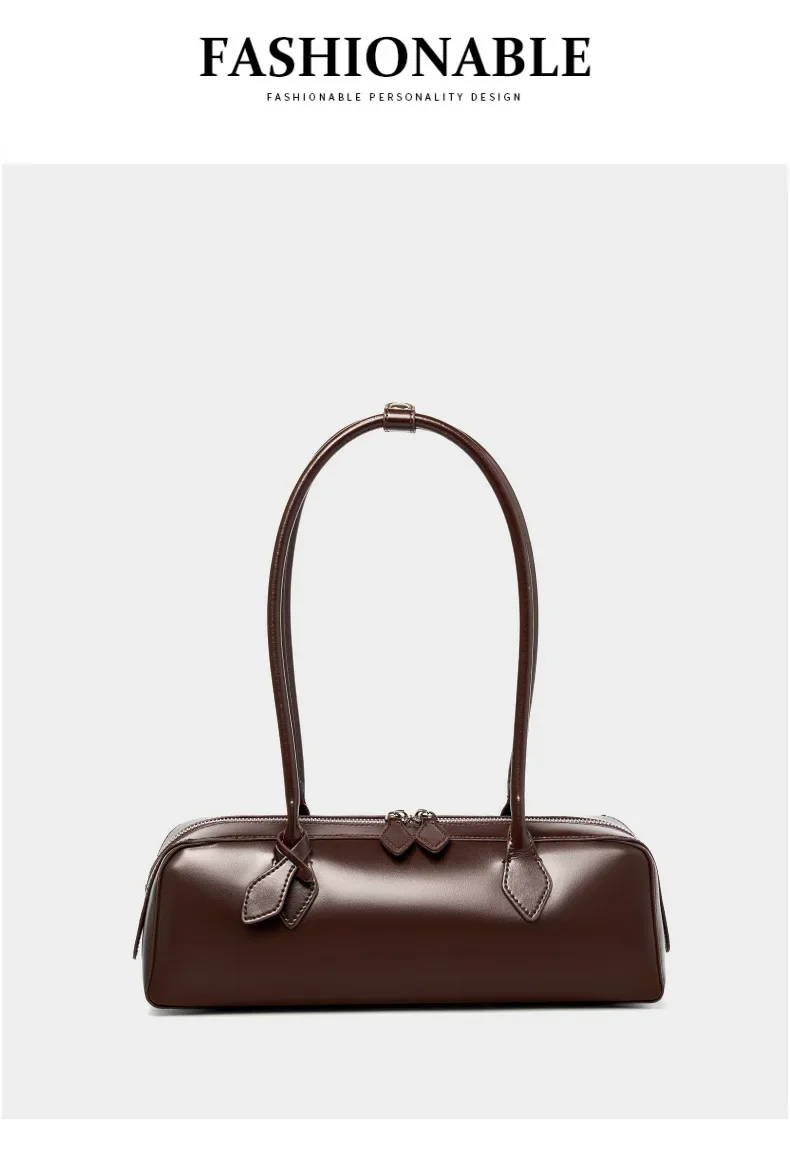 2026 Koreanische Luxus-Tasche Vintage Lange Schultertasche Handtaschen Damen Unterarmtasche Einkaufstasche Echtledertasche Damenhandtasche – Detail 12