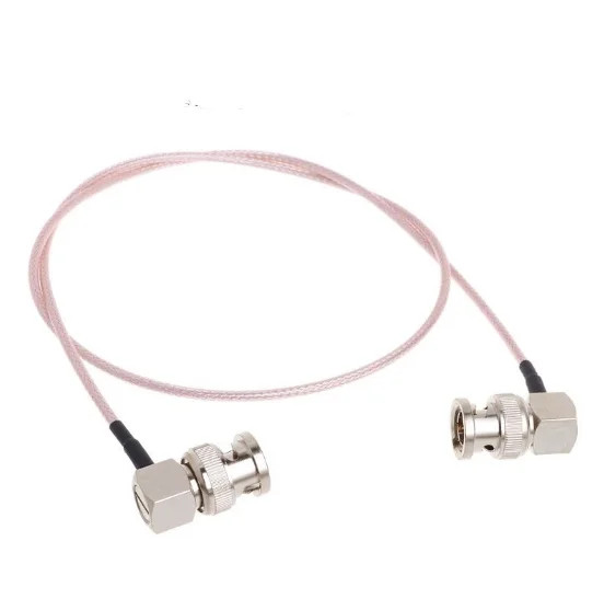 RG179 Cable 75 Ohm BNC Male right angle to BNC female right angle 75 Ohm Connector  for for HD-SDI 3G-SDI Vedio CCTV Camera