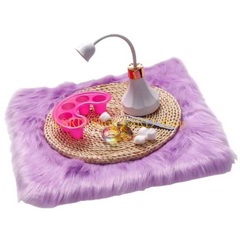 L8RD Plush Pad Background Mat Soft Manicure Display Mat Photography Backdrop Photo Props