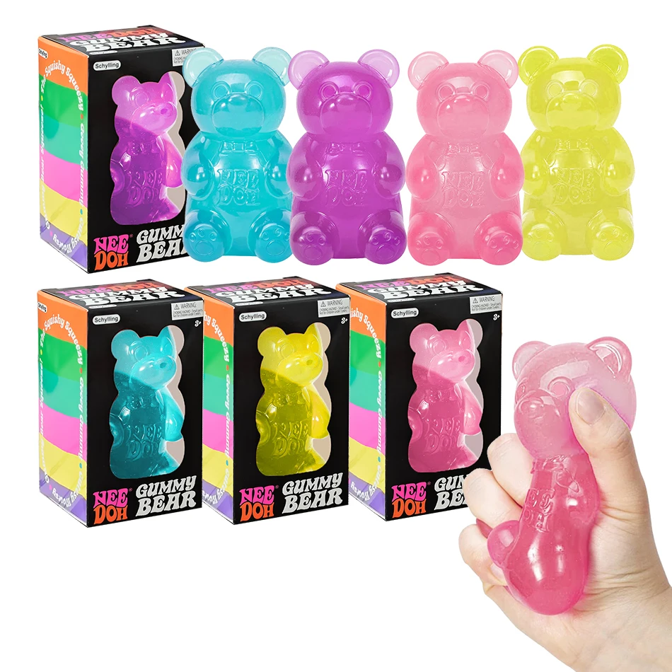 Maltose Weicher Niedlicher Bär Maltose Quetschspielzeug Buntes Sensorisches Spielzeug Kreatives Neues Produkt Schreibtischdekoration Stressabbau-Puppe Geschenke
