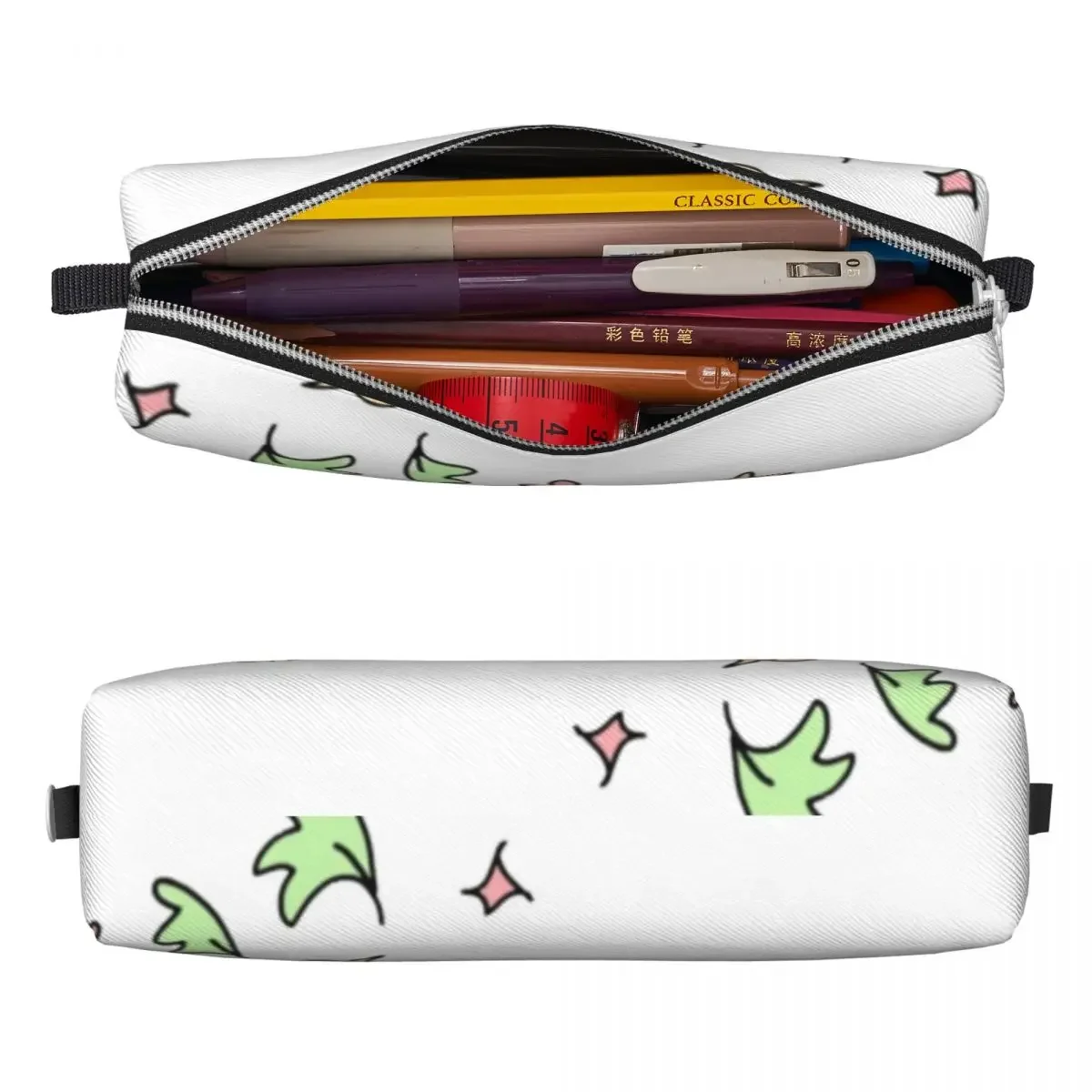 Heart --StopperFlying Leaves Square Pencil Case Charlie and Nick Hi novel Fashion Leather Pencil Box Teens Zipper Pen Organizer