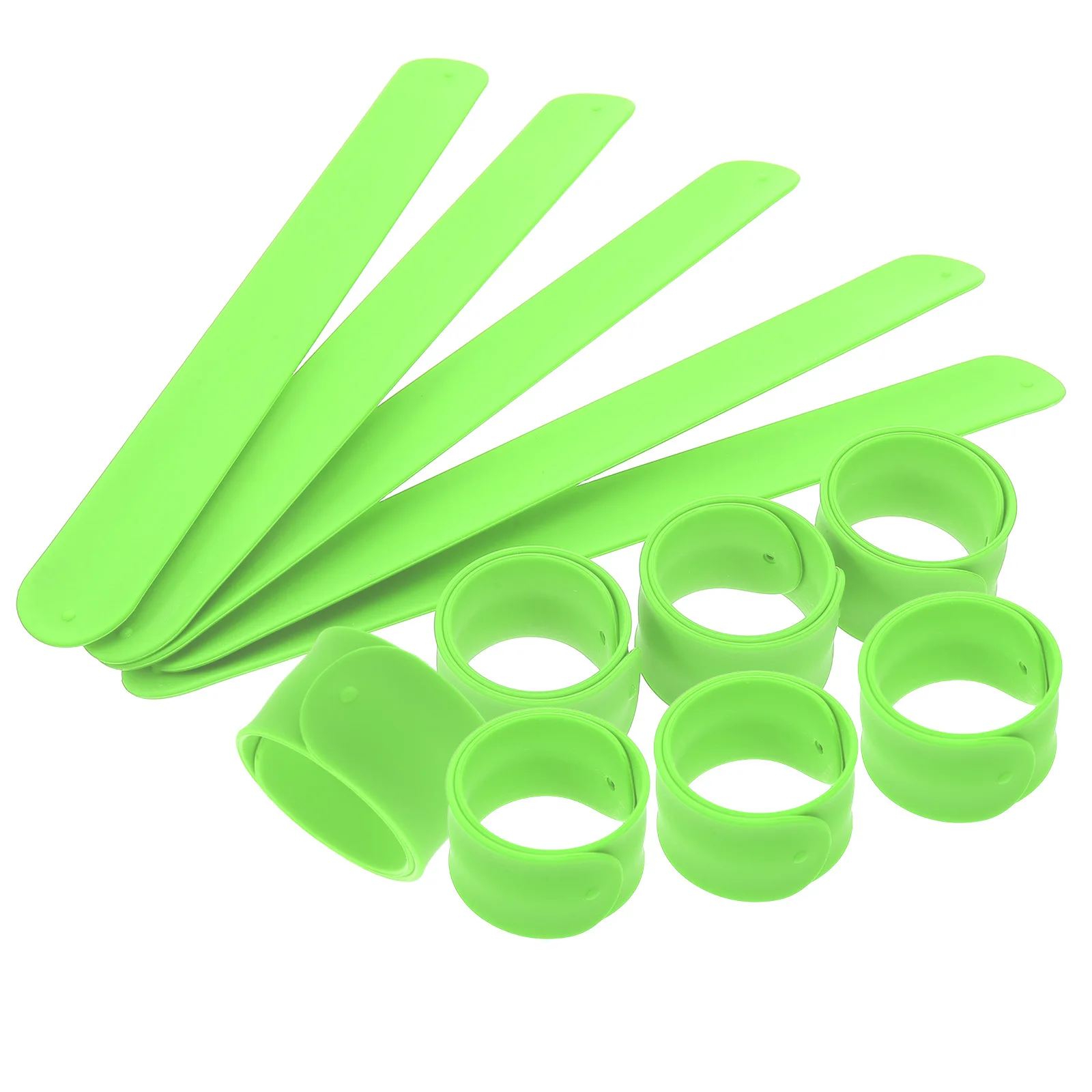 12 قطعة أساور صفعة سيليكون فارغة لينة مرنة أربطة إطباقية DIY بها بنفسك الديكور حفلة عيد ميلاد لصالح الهدايا ديسكو صفعة أساور