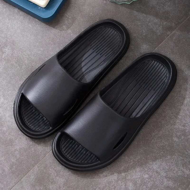 Unisex Home Slippers Summer Indoor Floor Non Slip Sandals Couple Family Women and Men Hotel Bathroom Slippers