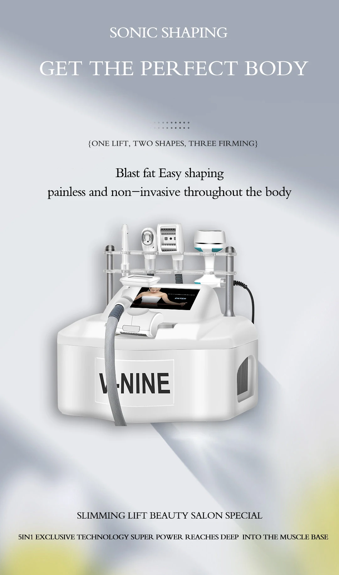 

V9 Vela Weight Loss Vacuum 80K Cavitation Body Slim Shaping Massage Machine Fat Removal Anti-Cellulite Face Lifting Equipment