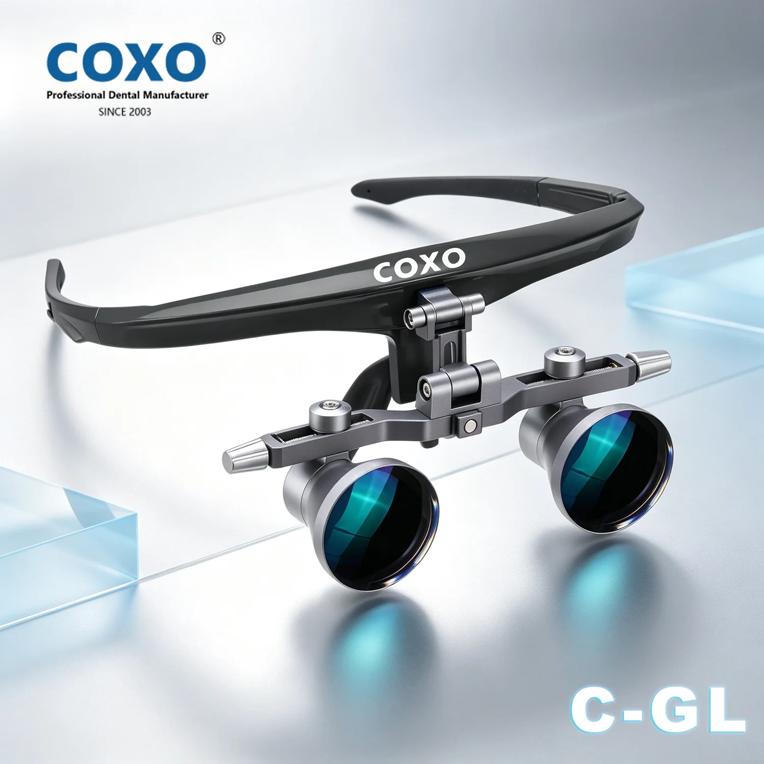 COXO Professional Medical Dental Loupes 2.5X/3.5X Magnification Surgical Binocular Loupes for Surgery Clinic