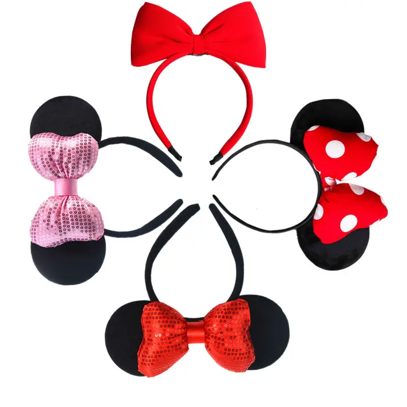 Loween palco nó acessório de cabelo miey minnie bandana adulto criança grampo de cabelo peças desempenho fibra poliéster