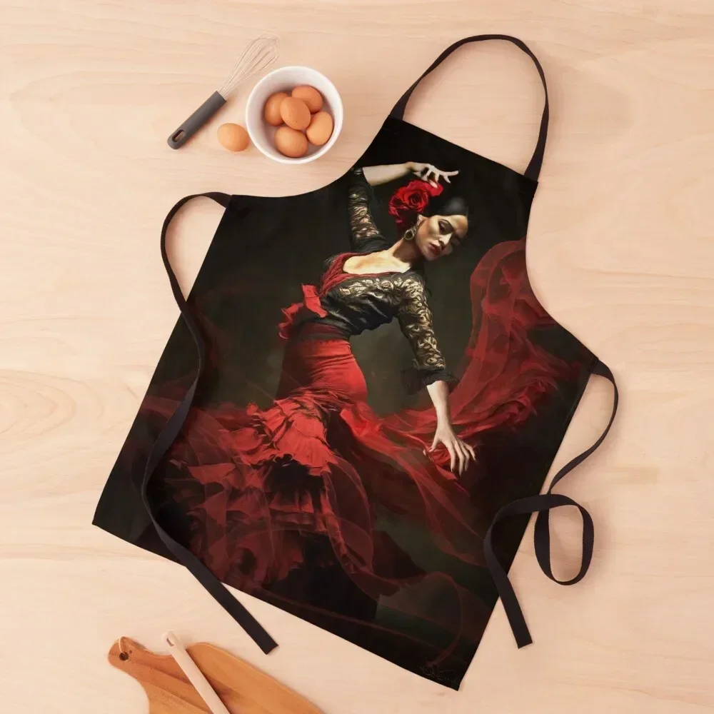 

Lady Flamenco Apron cookings for women work ladies Kitchens Accessories Apron