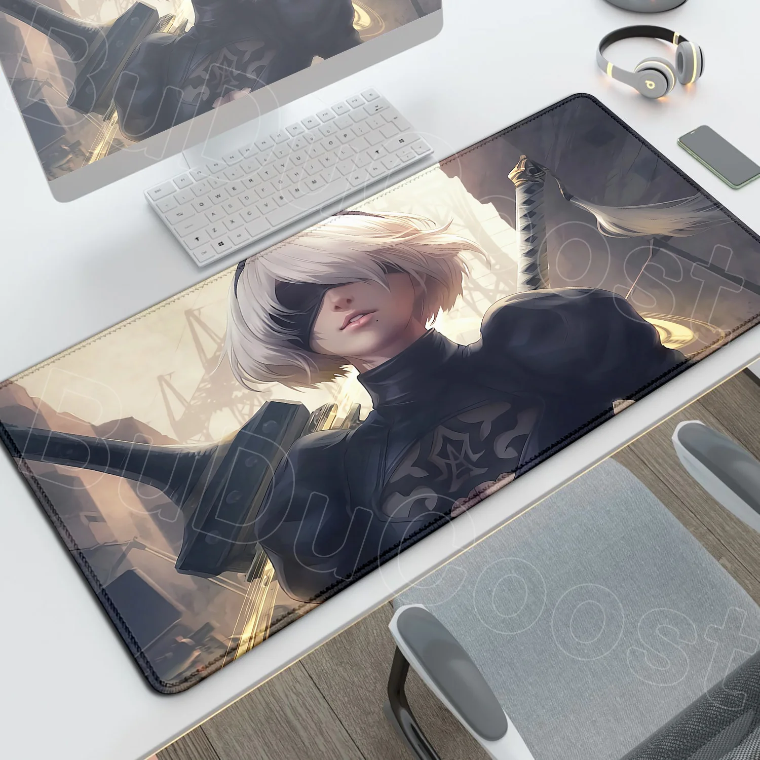 

Anime style NieR:Automata XXL large mousepad Mousepad Laptop Desk Mat Locking Edge Computer Expansion Pad Keyboard Accessories