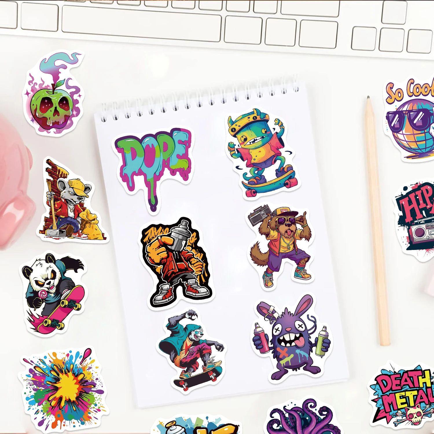 50 stuks mode gepersonaliseerd - Street Fashion Graffiti recensie en prijs