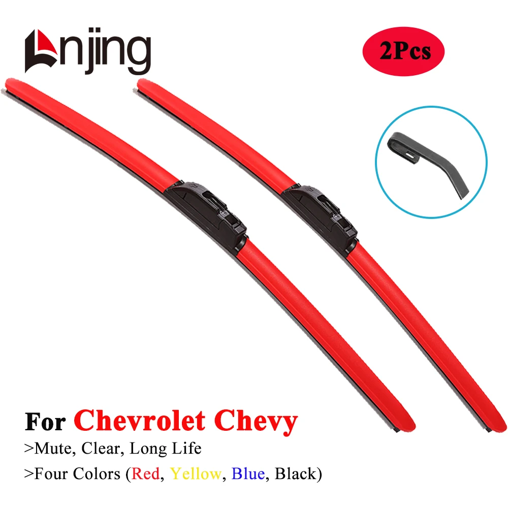 LNJING Colorful Windshield Wiper Blade for Chevrolet Chevry Monza Swing Joy C2 1994 1998 2000 2002 2004 2006 2008 2010 2011 2012