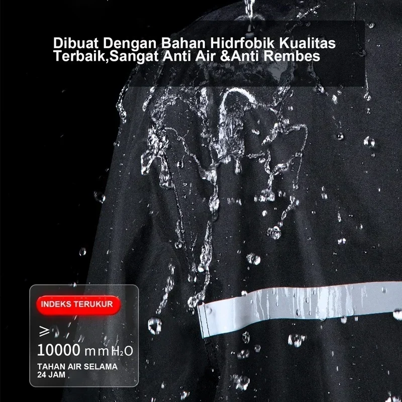 

Комплект дождевика и дождевых брюк: полная защита от ливня для езды на электровелосипеде, мотоцикле, курьерской доставки, со светоотражающими элементами, раздельный дождевик