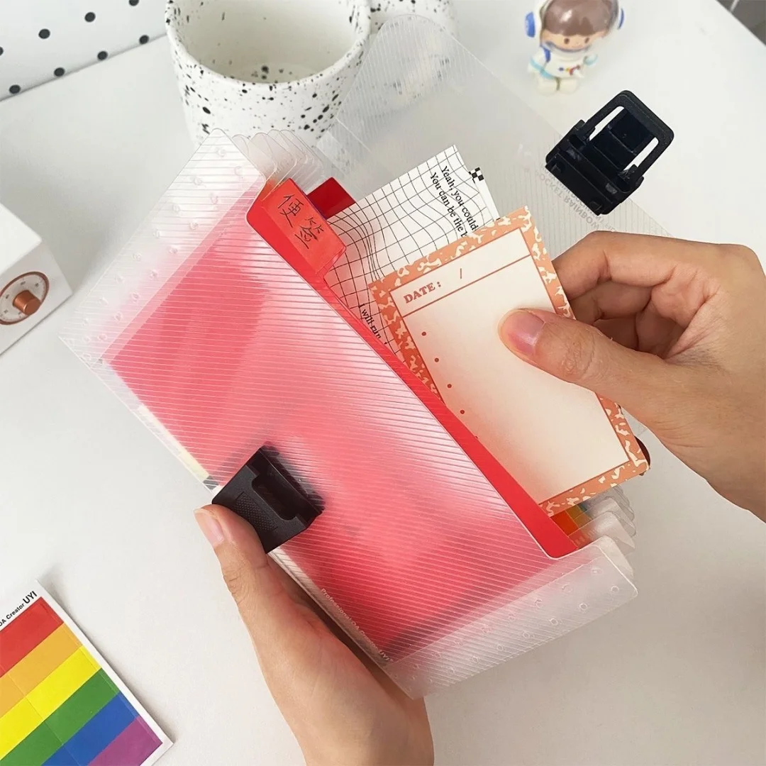 A6 Expanding File Organizer 13-Pockets, Accordion Folder with Button Closure for Documents Receipts Cards, Document Wallet